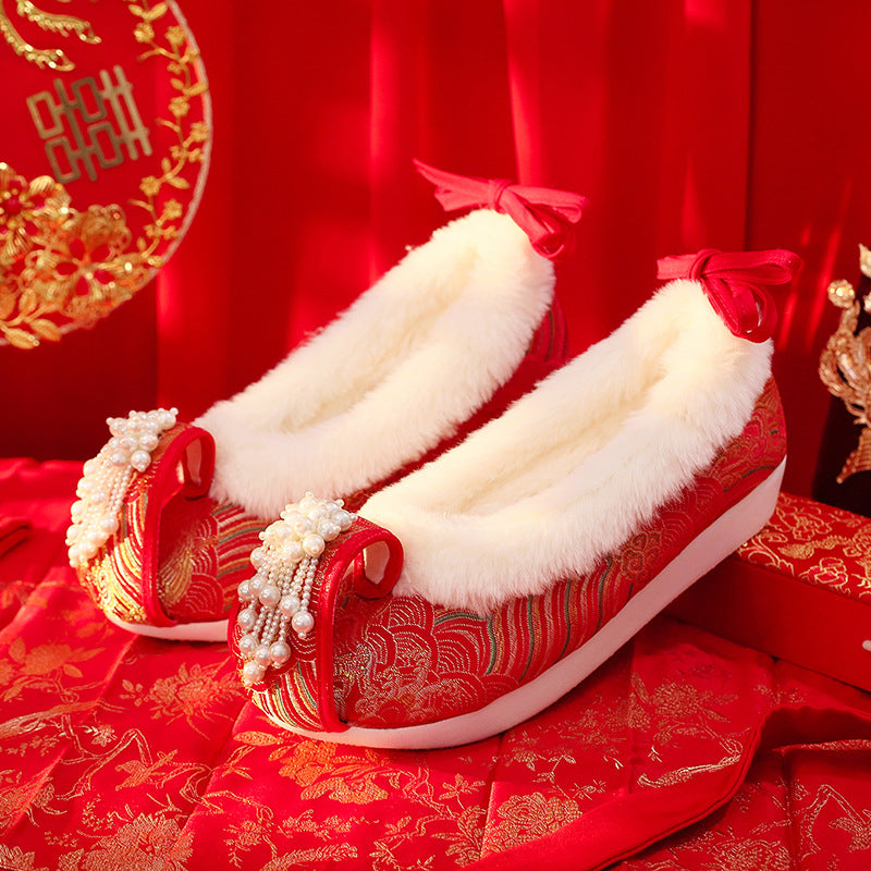 Women's Traditional Shoes Zhiyue 织月 Chinese Internal Increase Head Tilted Spring Summer Autumn Winter