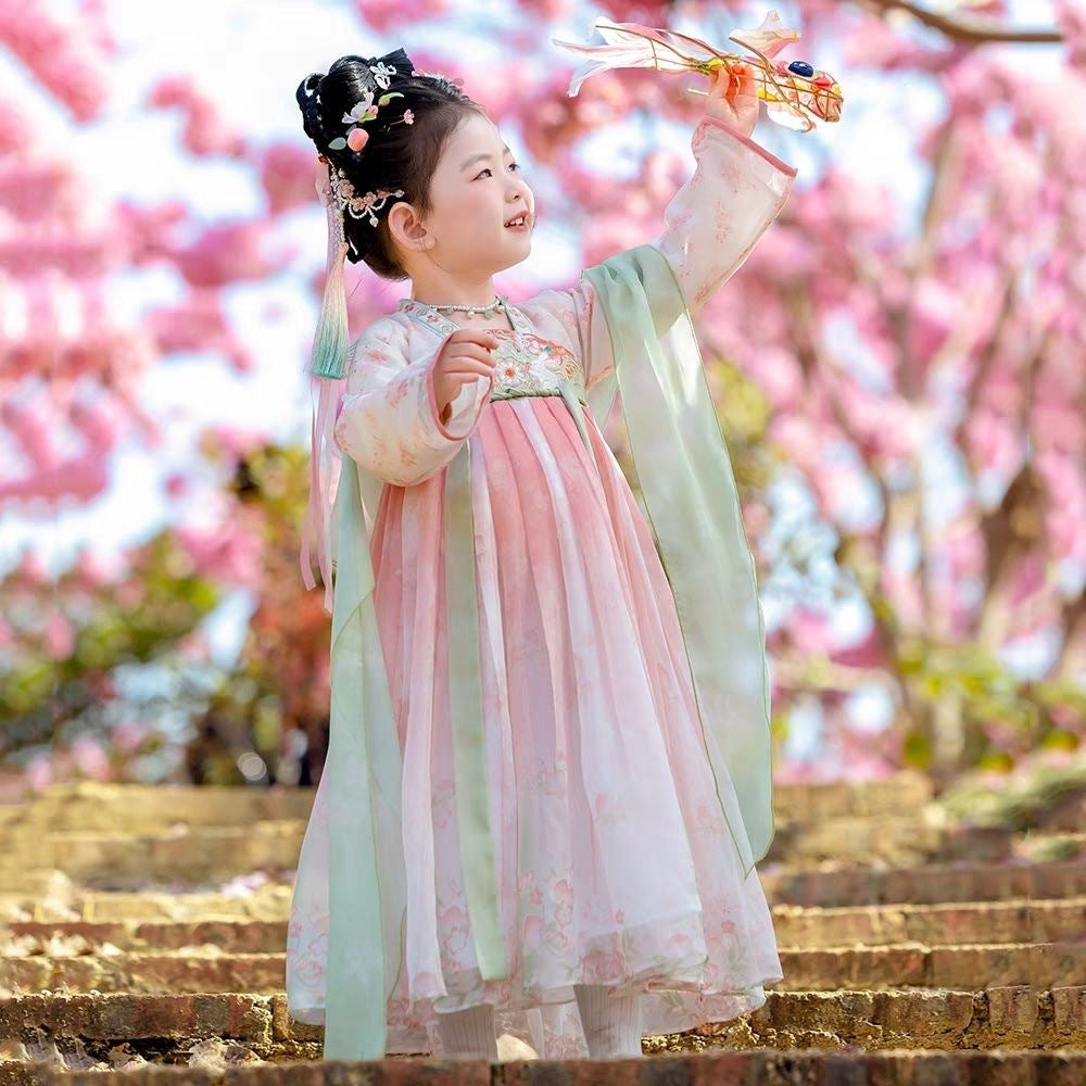 Children's Dress Fendai 粉黛 Ruqun Spring Summer Autumn