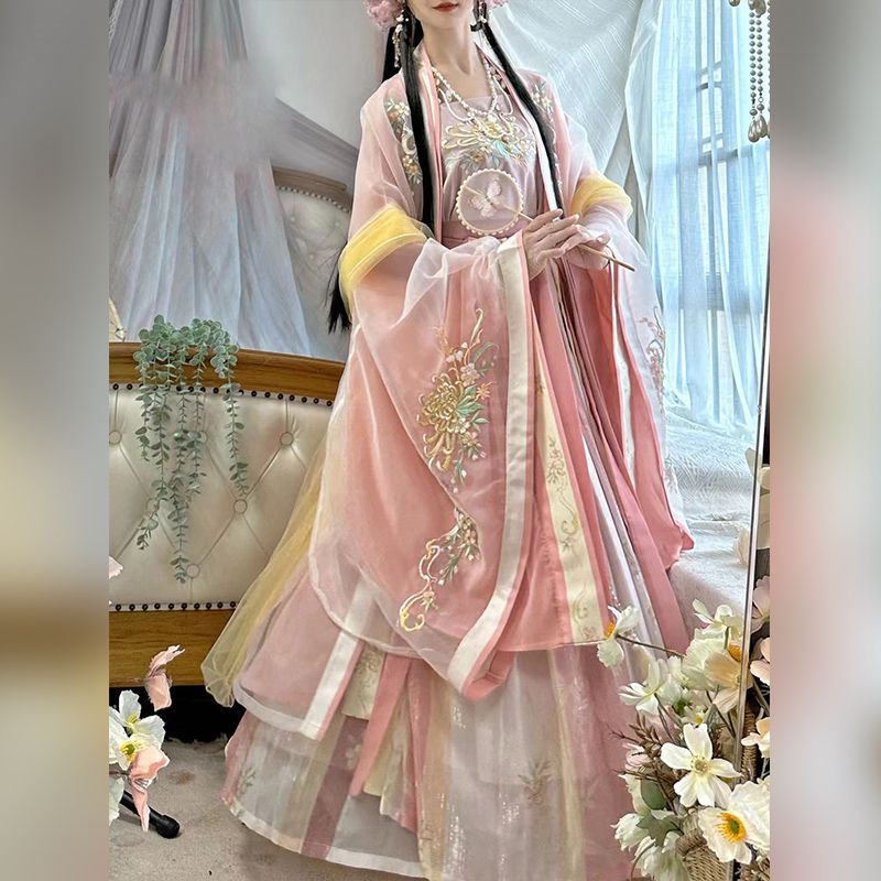 SONG Dynasty Hanfu Women's Chunyuwan 春欲晚 Skirt Spring Summer Autumn