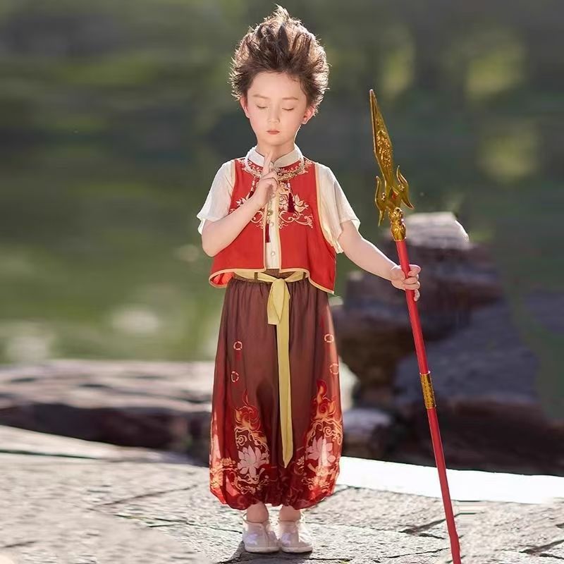 MYTH Kinder Nezha 哪吒 Kostüm Jungen Mädchen Animation Charakter Cosplay Outfits