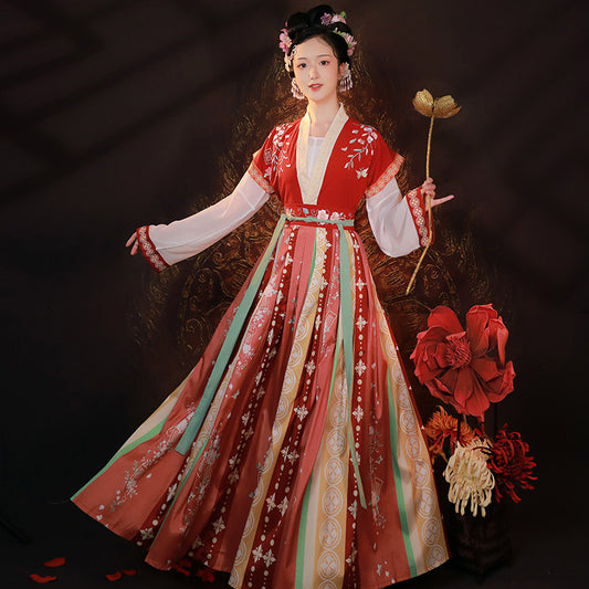 TANG Dynasty Skirt Suit Women's Fengyuzui 枫梧醉 Hanfu Clothing Spring Summer Autumn