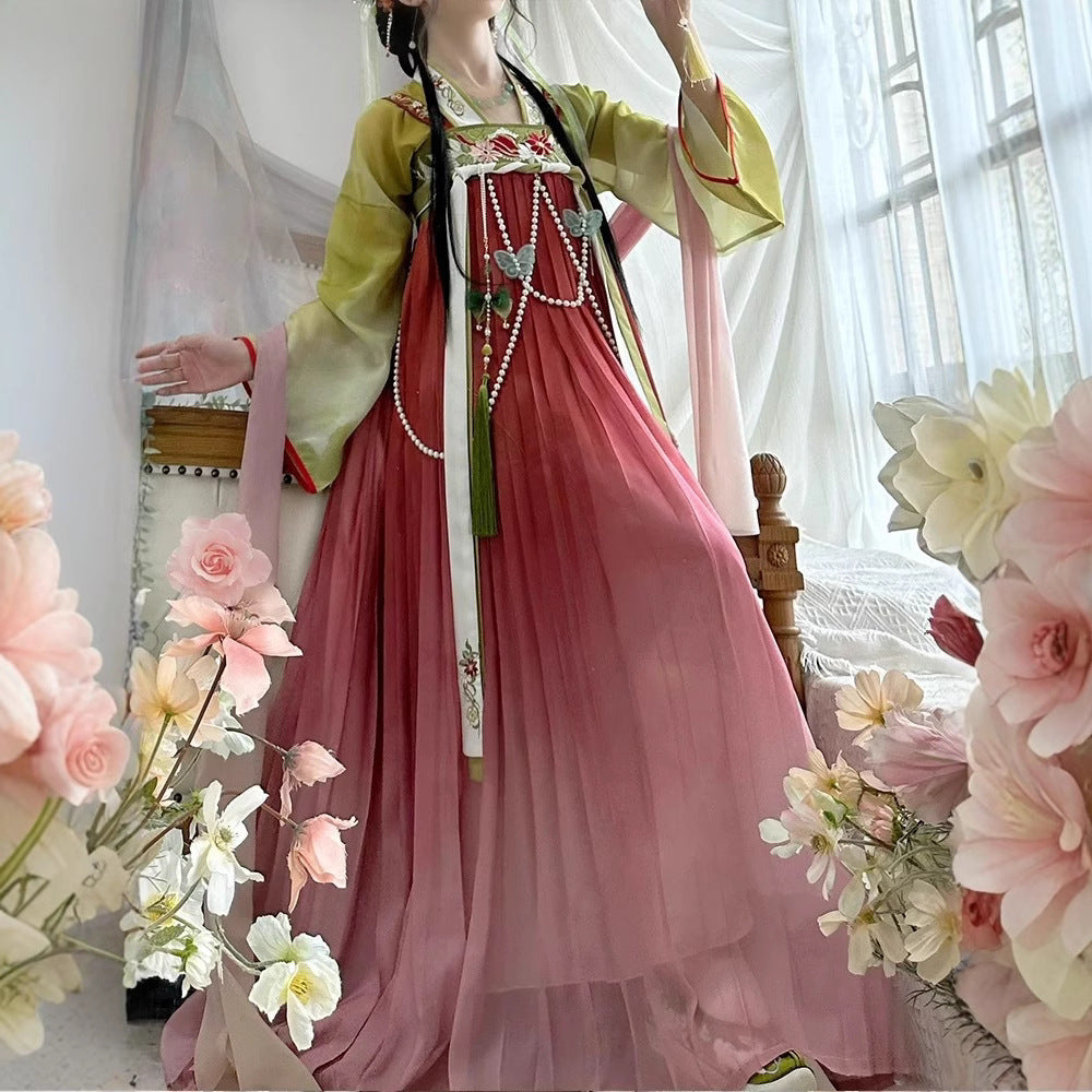 TANG Dynasty Dress Autumn Music 秋歌 Women's Chest High Ruqun Spring Summer Autumn