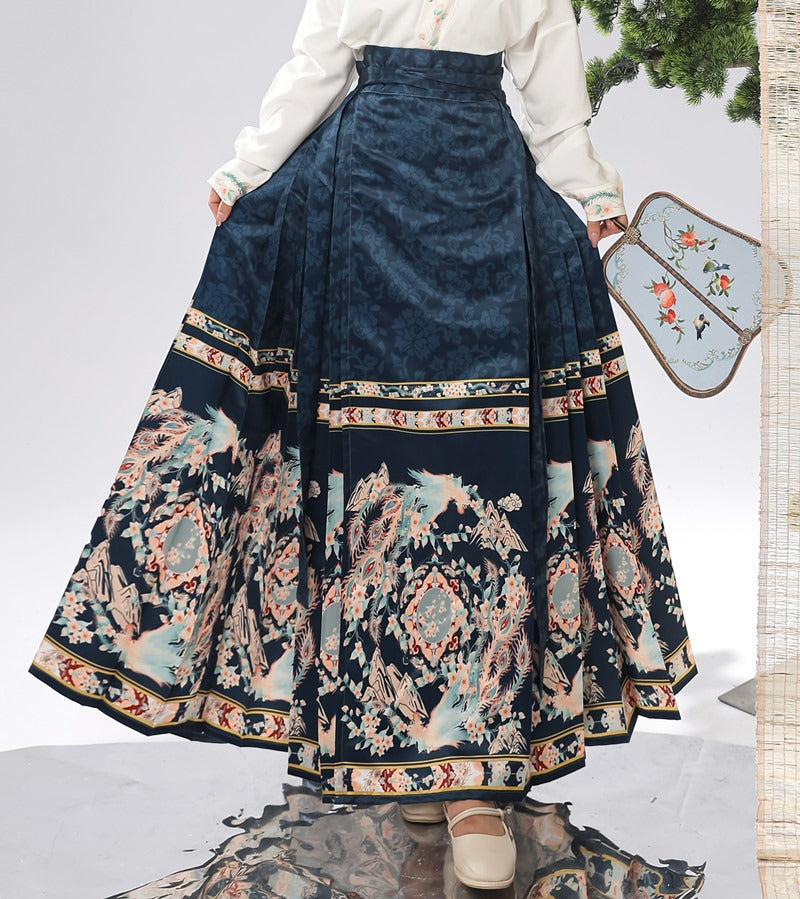 Ming Dynasty Dress Women's Mamian Skirt Fengxi 凤溪 Hanfu Clothing Spring Summer Autumn
