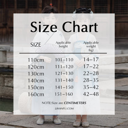 Children's Mozhu 墨竹 Hanfu Suit Spring Summer Autumn