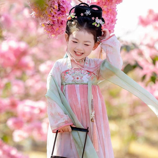 Children's Dress Fendai 粉黛 Ruqun Spring Summer Autumn