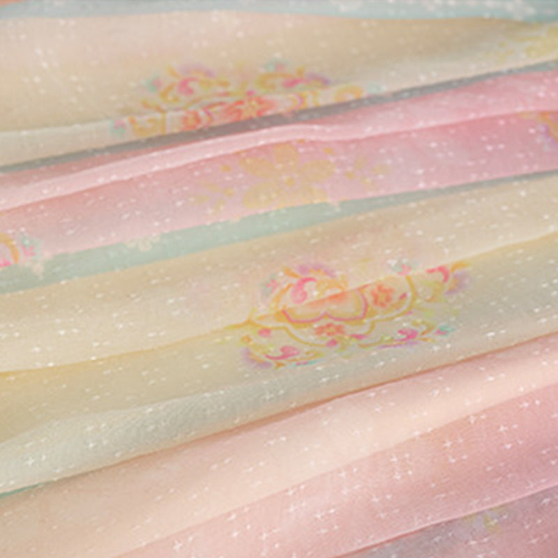 Tang Dynasty Girl Velvet Ruqun Huatianhaitang 花田海棠 Children's Chinese Traditional Clothing Hanfu Suit