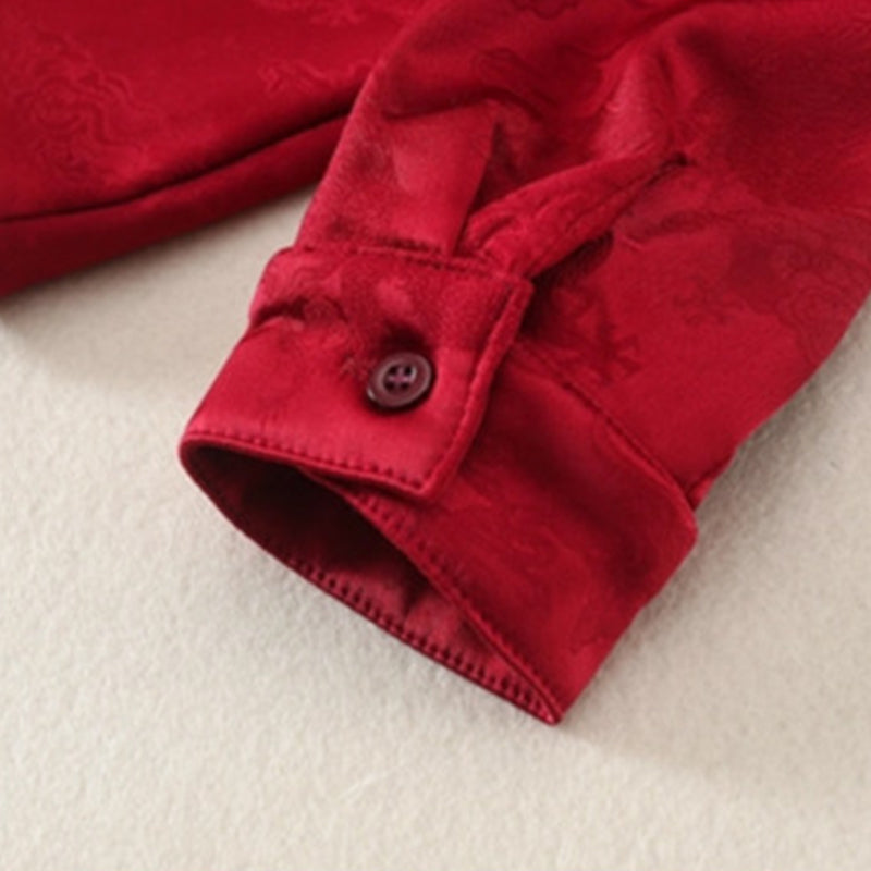 Children's Modern Hanfu Clothing Shuangquan 双全 Chinese Kid's Lunar New Year Velvet Suit