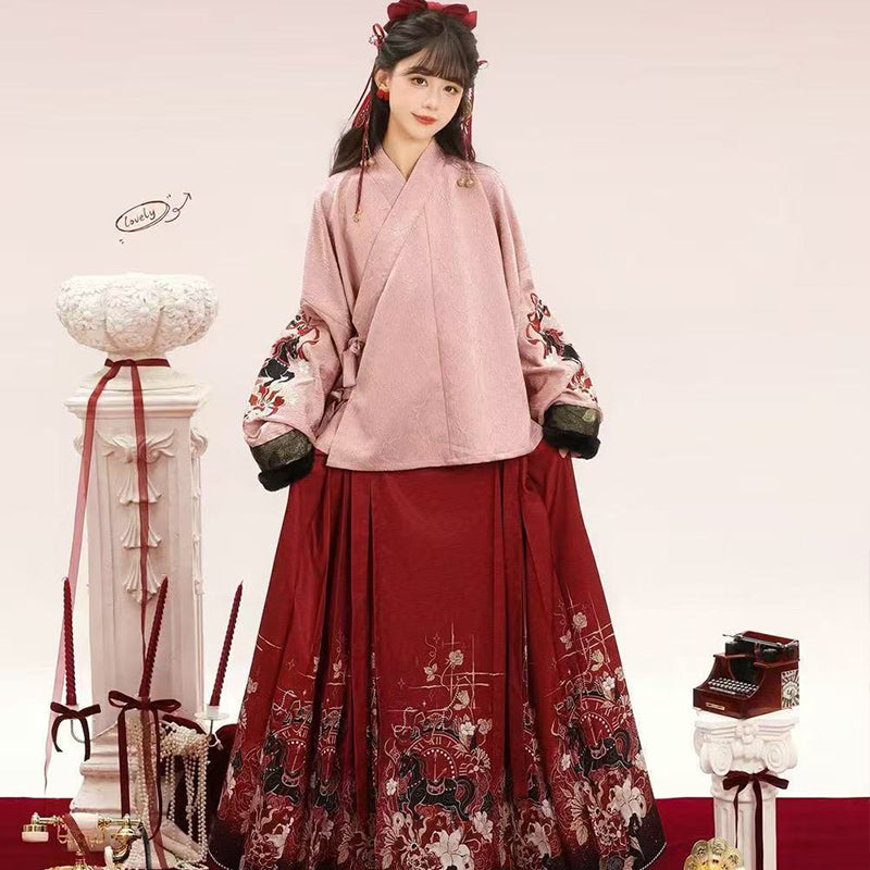 New Chinese Style Clothing Matahuazhi "马踏花枝" Women's Modern Velvet Hanfu Winter