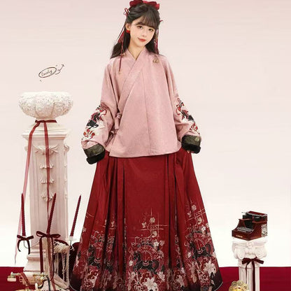 New Chinese Style Clothing Matahuazhi "马踏花枝" Women's Modern Velvet Hanfu Winter