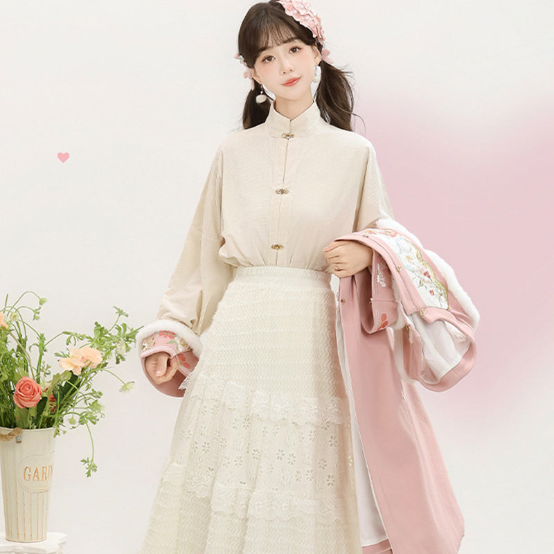 New Chinese Style Clothing Chunxin Fendai "粉黛" Women's Modern  Hanfu Winter Autumn