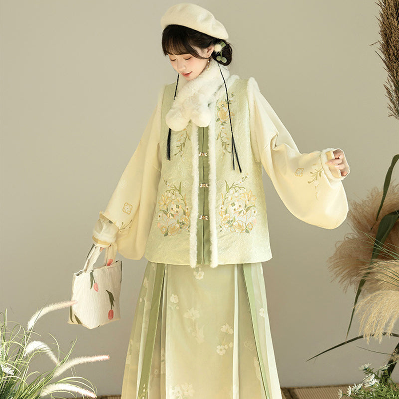 New Chinese Style Clothing Chunxin Huaxiayuemian "花下月眠" Women's Modern  Hanfu Winter Autumn