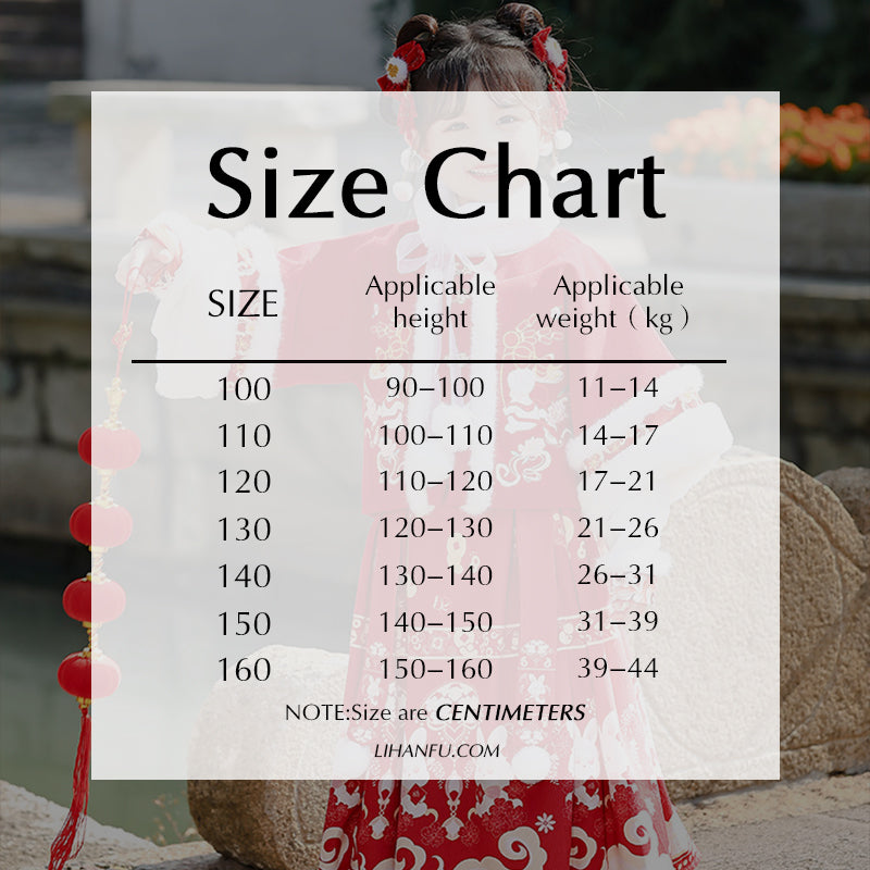 Children's Traditional Clothing Yutu 玉兔 Chinese Lunar New Year Velvet Hanfu Suit