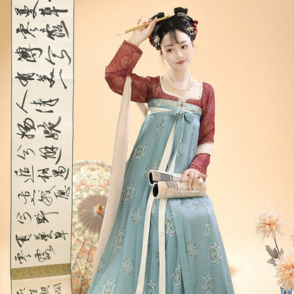 TANG Dynasty Dress Women's Fuhuameng 浮华梦 Ruqun  Hanfu Clothing Spring Summer Autumn