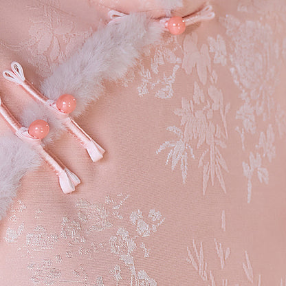 Women's Qipao Diefeiwu 蝶飞舞 Asian Dress Chinese Thicken Modern Hanfu Clothing Velvet Cheongsam