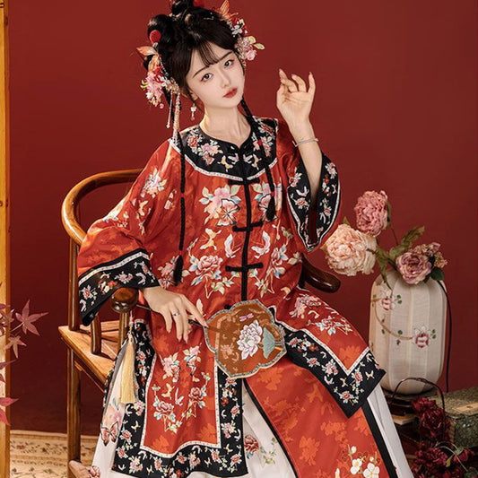 QING Dynasty Hanfu Women's Jixiang 吉祥 Skirt  Spring Summer Autumn