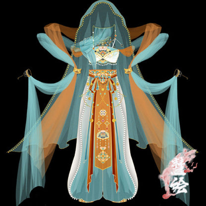 Chinese Hanfu Women's Dress Guiding Tianzhu 天竺  Xinjiang 西域