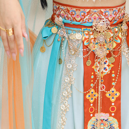 Chinese Hanfu Women's Dress Guiding Tianzhu 天竺  Xinjiang 西域