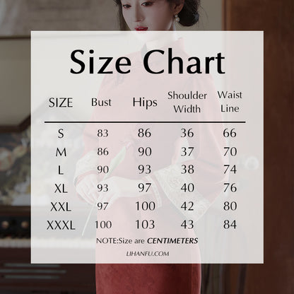 Women's Qipao Hexi 和熙 Asian Dress Chinese Thicken Modern Hanfu Clothing Velvet Cheongsam