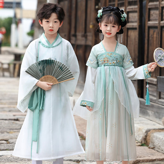 Children's Traditional Scholar Guoxue 国学 Suit Spring Summer Autumn