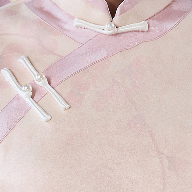 Women's Qipao Huaiqianshu 花千树 Asian Dress Chinese Thicken Modern Hanfu Clothing Velvet Cheongsam Winter Autumn