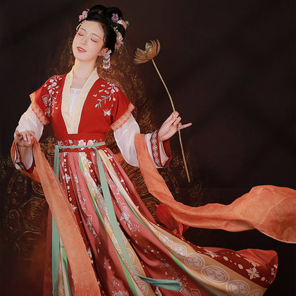 TANG Dynasty Skirt Suit Women's Fengyuzui 枫梧醉 Hanfu Clothing Spring Summer Autumn