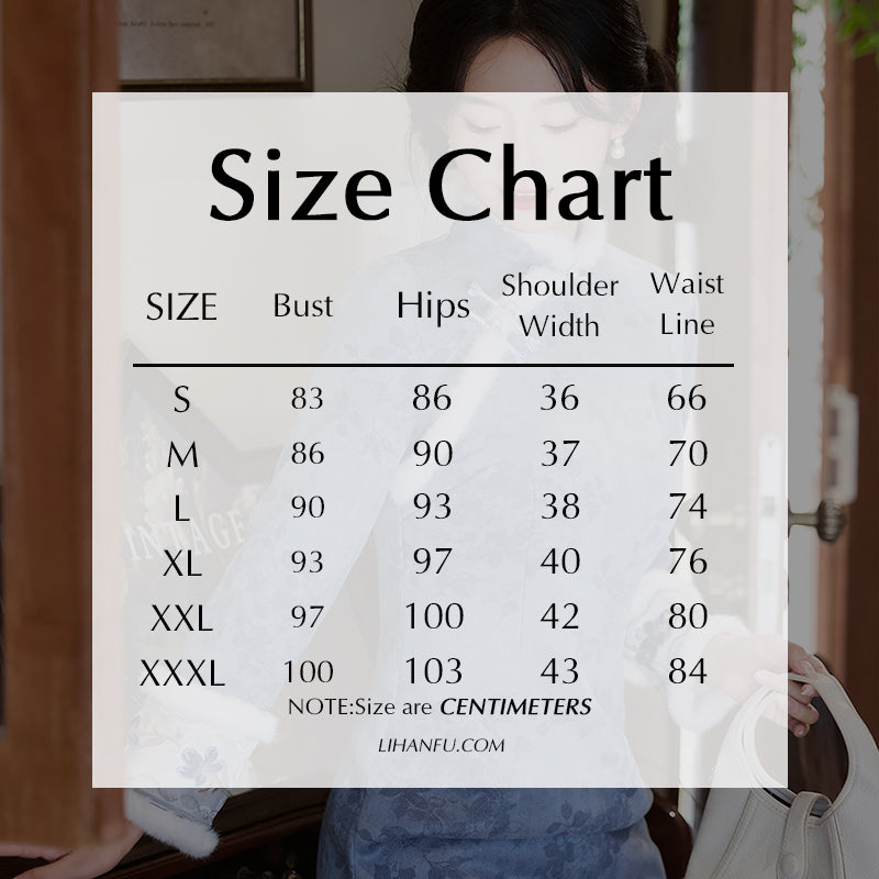 Women's Qipao Ruyu 如玉 Asian Thicken Dress Chinese Modern Hanfu Clothing Velvet Cheongsam Winter