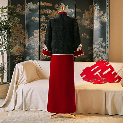 Men's Chinese Wedding Clothing Long Sleeves Lang 郎 Male Attire