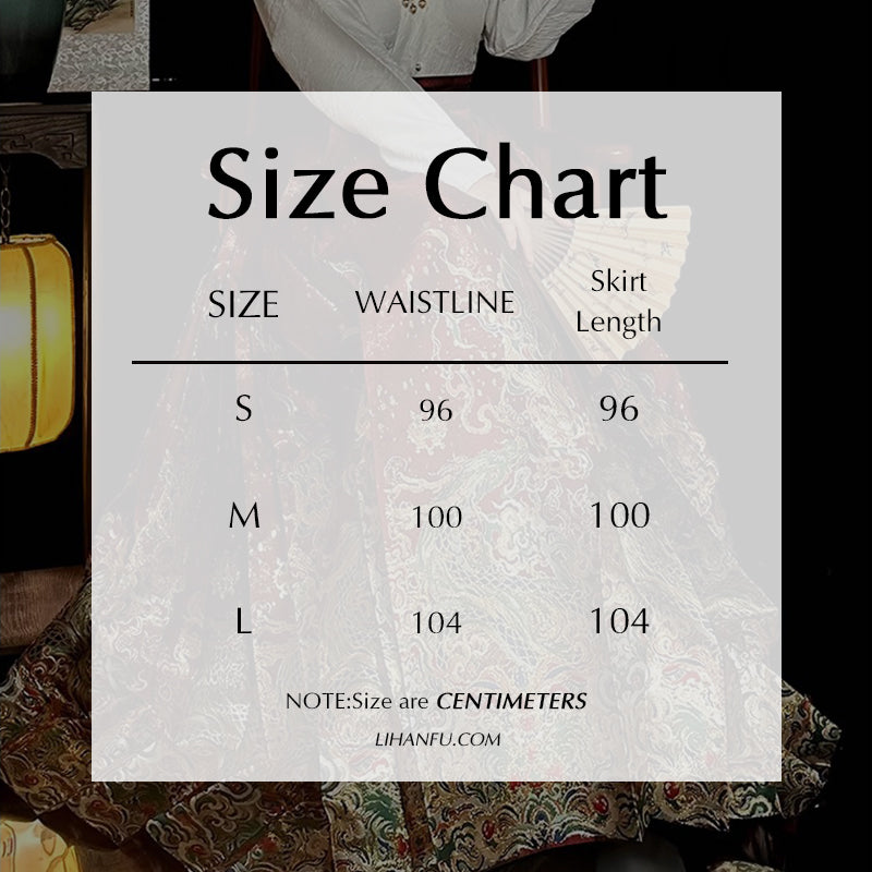 Ming Dynasty Dress Women's High Grade Fabrics Mamian Skirt Longhuang 龙煌 Hanfu Clothing Spring Summer Autumn