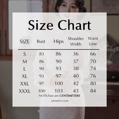 Women's Qipao Fendie 粉蝶 Asian Thicken Dress Chinese Modern Hanfu Clothing Velvet Cheongsam Winter