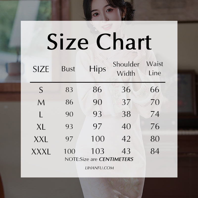 Women's Qipao Yuewanning 月腕凝 Asian Thicken Dress Chinese Modern Hanfu Clothing Velvet Cheongsam Winter