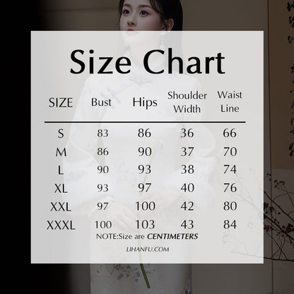 Women's Qipao Xiudie 绣蝶 Asian Thicken Dress Chinese Modern Hanfu Clothing Velvet Cheongsam Winter