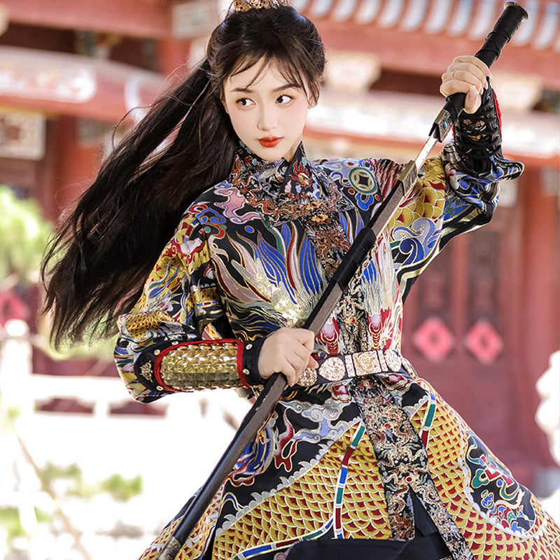 Ming Dynasty Dress Women Feiyu suit Hanfu Cos Clothing Qianhu 千户