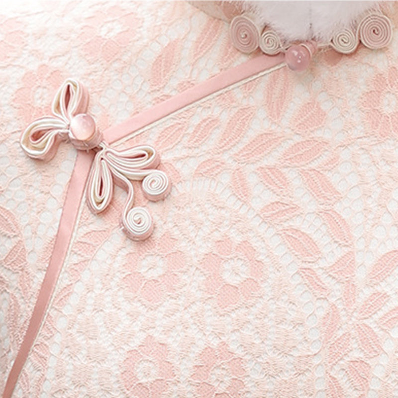 Chinese Modern Women's Qipao Dress  Furongchang 芙蓉裳 Clothing Traditional Cheongsam Winter Thicken Velvet