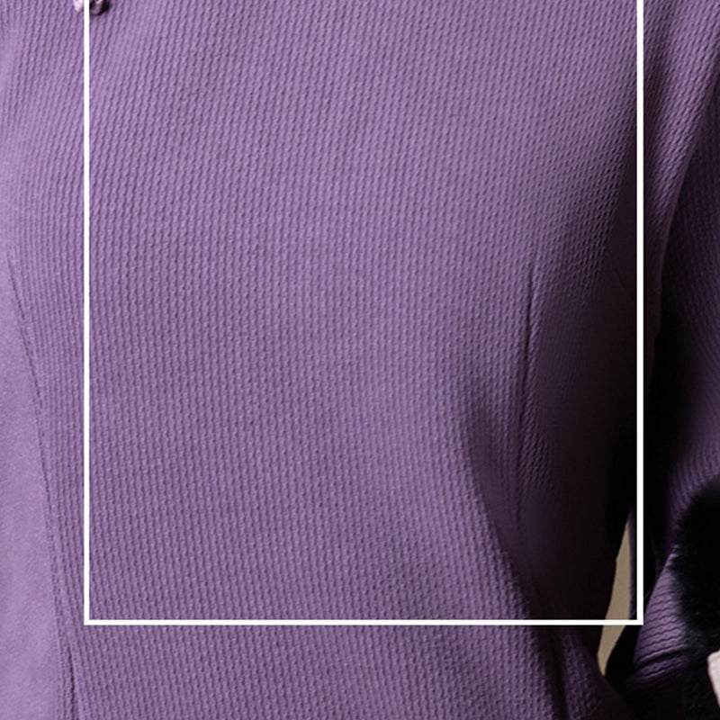 Women's Qipao Shixu 时叙 Asian Thicken Dress Chinese Modern Hanfu Clothing Velvet Cheongsam Winter