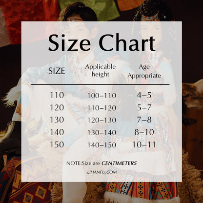 Children's Tibetan Robe Nationality Chinese Culture Clothing Velvet Thick Winter