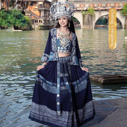 Nationality Chinese Culture Clothing Miao Xiangxi 湘西