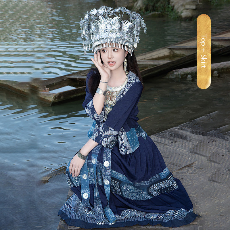 Nationality Chinese Culture Clothing Miao Xiangxi 湘西