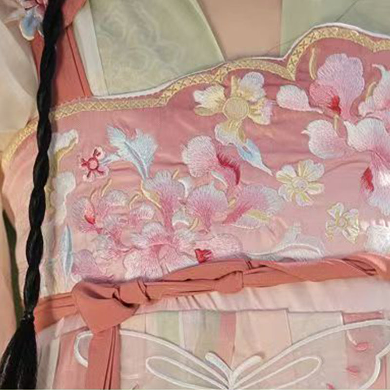 TANG Dynasty Clothing Dress Women's Flower Ruqun Princess Zhaozhao  昭昭公主 Traditional Hanfu Spring Summer Autumn