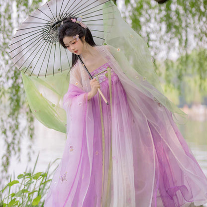 TANG Dynasty Clothing Dress Women's Huashen 花神 Traditional Hanfu Spring Summer Autumn