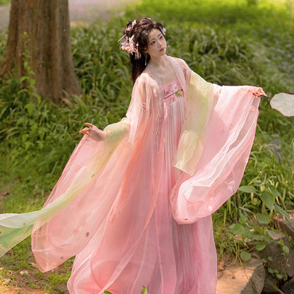 TANG Dynasty Clothing Dress Women's Huashen 花神 Traditional Hanfu Spring Summer Autumn
