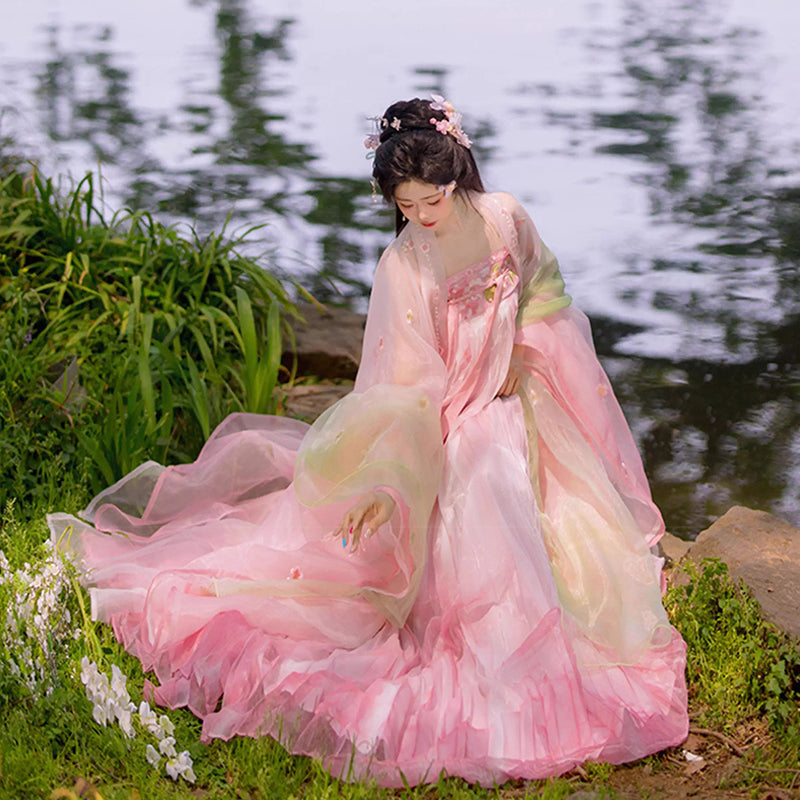 TANG Dynasty Clothing Dress Women's Huashen 花神 Traditional Hanfu Spring Summer Autumn