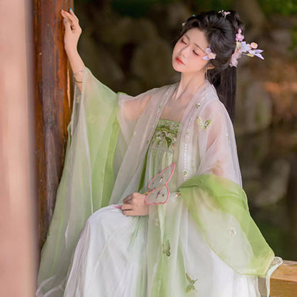 TANG Dynasty Clothing Dress Women's Huashen 花神 Traditional Hanfu Spring Summer Autumn