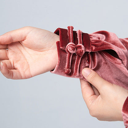 Thickened Tai Chi Quan Velvet Penglai 蓬莱 Clothing  Gender Neutral Chinese Kungfu Traditional Hanfu Autumn Winter