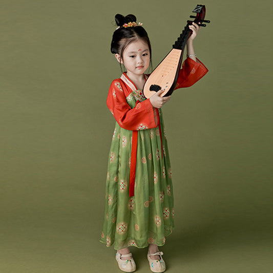 TANG Dynasty Dress Chang’an 长安 Children's Chest High Ruqun Spring Summer Autumn