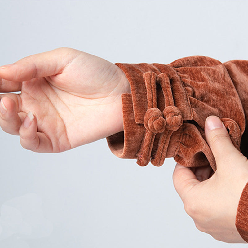 Thickened Tai Chi Quan Velvet Taiqing 太清 Clothing Gender Neutral Chinese Kungfu Traditional Hanfu Autumn Winter