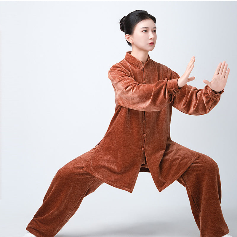 Thickened Tai Chi Quan Velvet Taiqing 太清 Clothing Gender Neutral Chinese Kungfu Traditional Hanfu Autumn Winter
