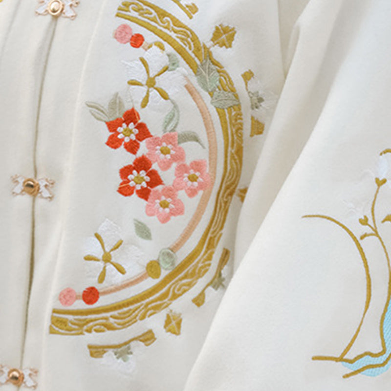 Ming Dynasty Dress Women's Mamian Skirt Yan 滟 Chinese Lunar New Year Clothing  Winter