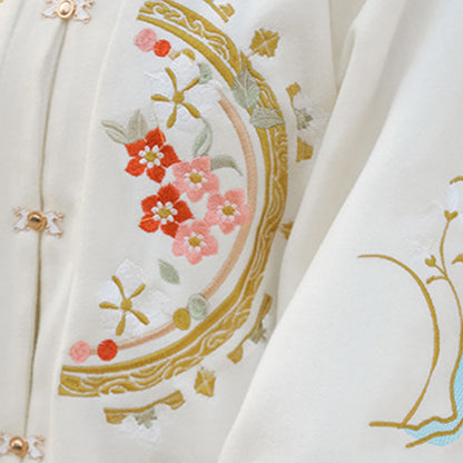 Ming Dynasty Dress Women's Mamian Skirt Yan 滟 Chinese Lunar New Year Clothing  Winter