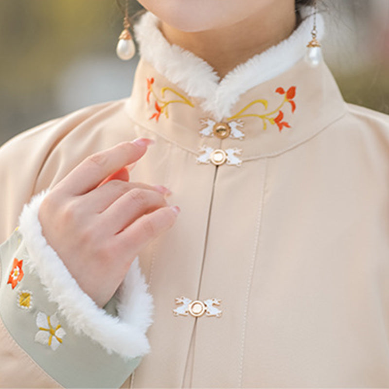 Ming Dynasty Dress Women's Mamian Skirt Yan 滟 Chinese Lunar New Year Clothing  Winter