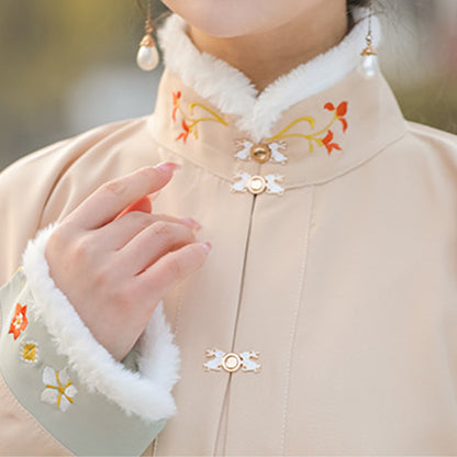 Ming Dynasty Dress Women's Mamian Skirt Yan 滟 Chinese Lunar New Year Clothing  Winter